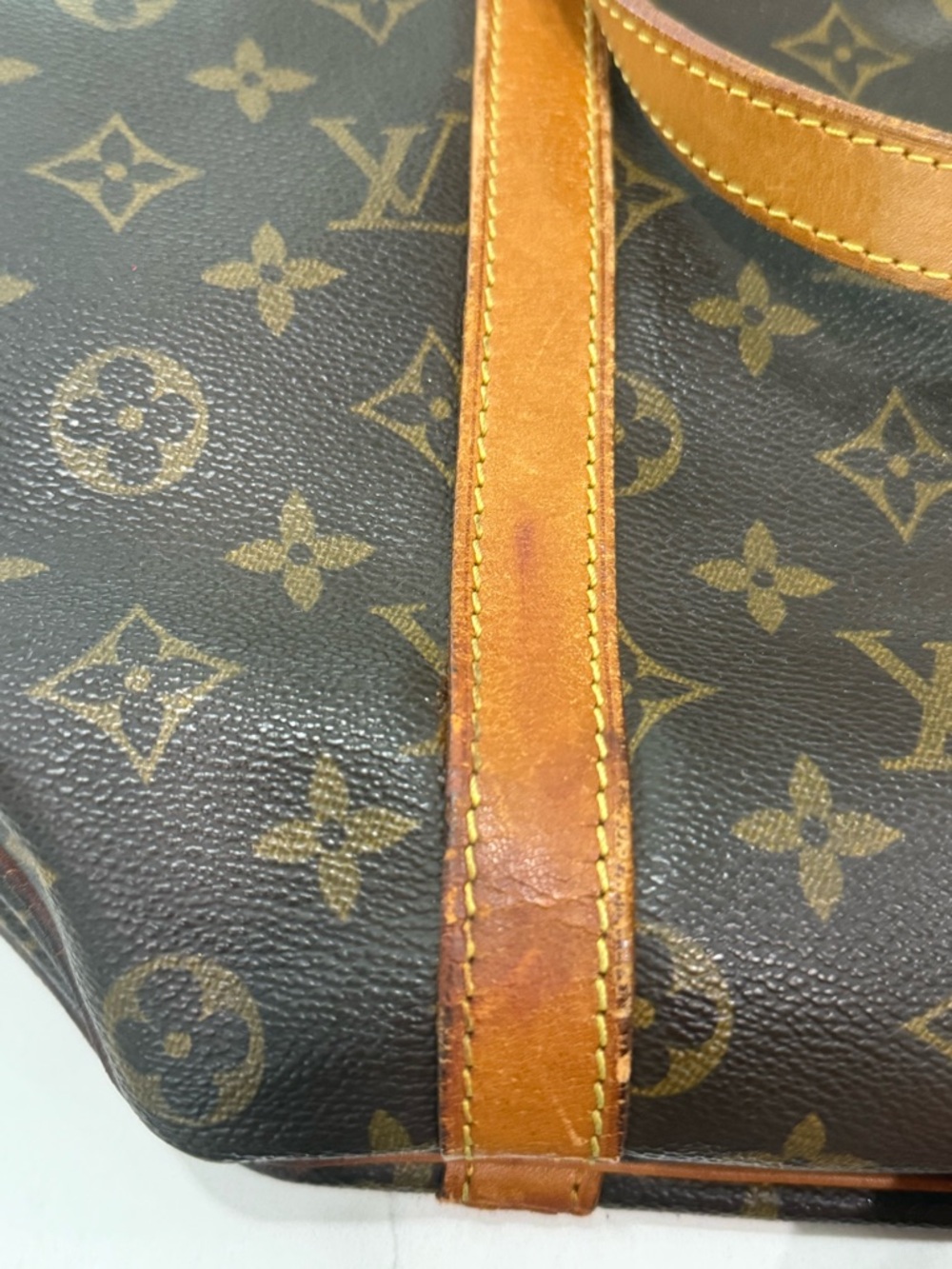 Louis Vuitton Monogram Sac Shopping Tote Bag VINTAGE - Picture 9 of 12
